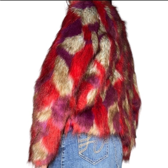 UNIF Faux Fur Jacket SZ S - Picture 2 of 7